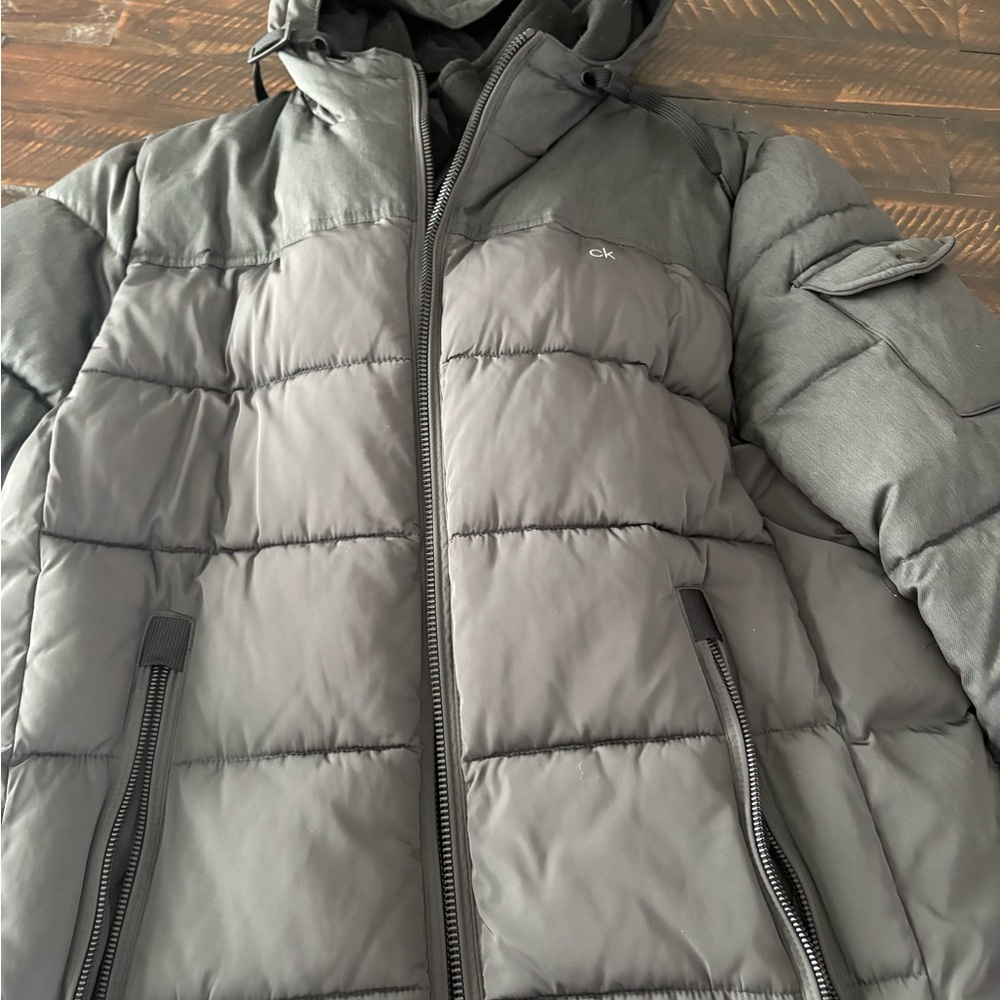 Calvin Klein Men's Charcoal Puffer Jacket